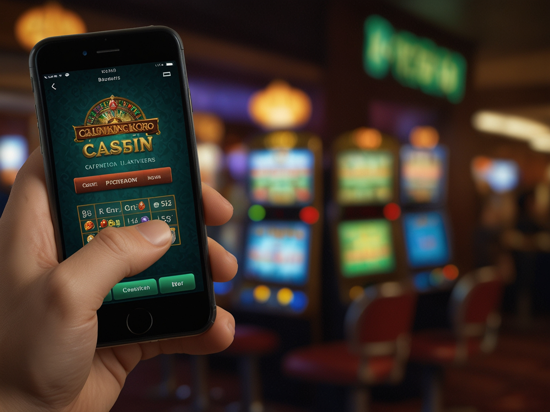 User logging into casino account